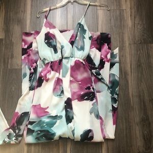 Pink Lily floral maxi size small